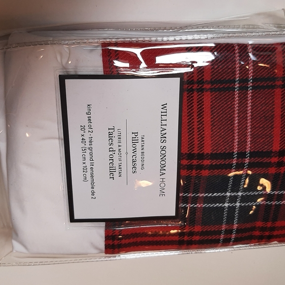 Williams Sonoma Tartan KING pillowcases (1 pair) - Picture 6 of 6